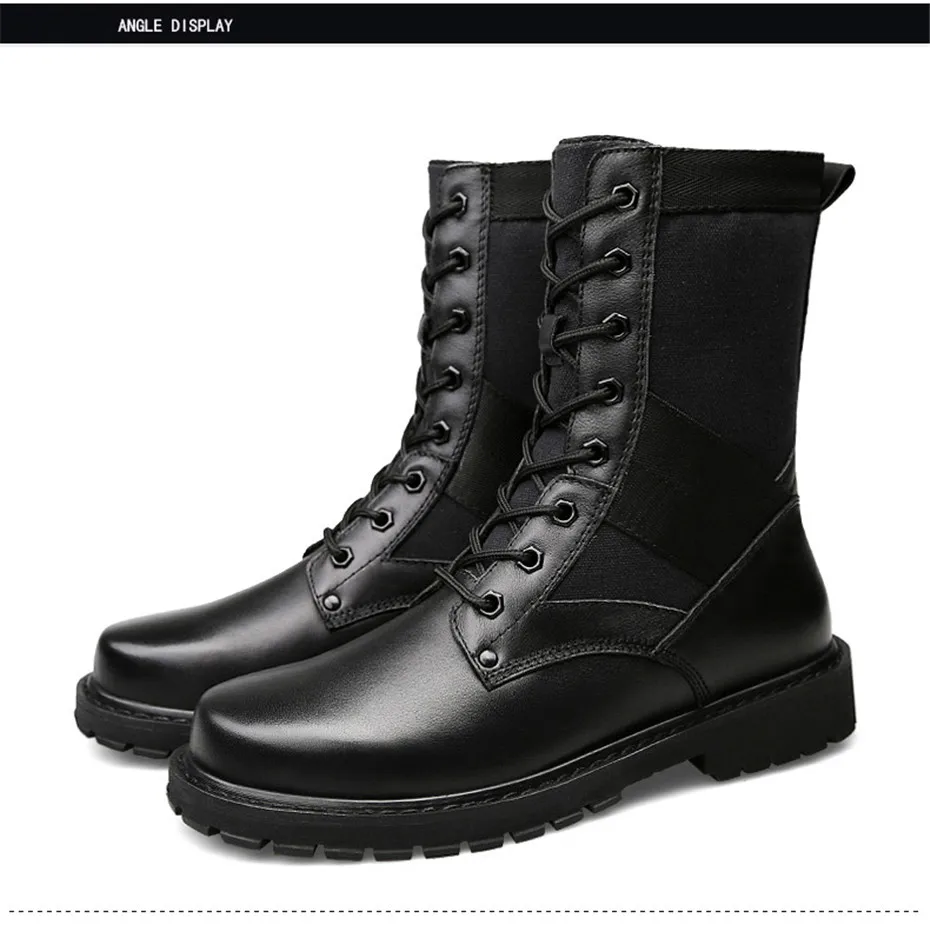 NINYOO/Новые мужские армейские ботинки; зимние ботинки из натуральной кожи; водонепроницаемые мотоботы; теплые зимние ботинки на меху; военные ботинки; большие размеры 49-50