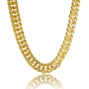 

new arrival 24k gold GP 8mm cable chain necklace for men 52cm long! Wholesale women's jewlery necklace top quality