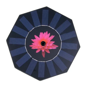

Solar Fountain Octagonal Solar Water Pump Fountain Floating landscape Plastic Water Spray Tools Pond Garden Decoration