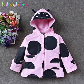 

babzapleume 3-7Years/spring autumn kids jackets baby girls coat hooded cartoon raincoat children's windbreakers outerwear BC1539