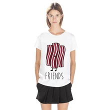 2016 Fashion Brand Summer T Shirt Women Tumblr Tees Hamburg French Fries Printed Funny Best Friends T Shirts
