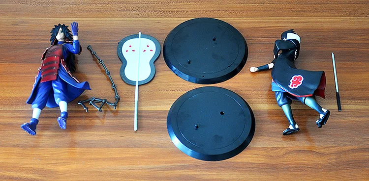 2pcs/lot 18cm Japan Anime Naruto Uchiha Madara Uchiha Sasuke PVC Action Figures Model Toys