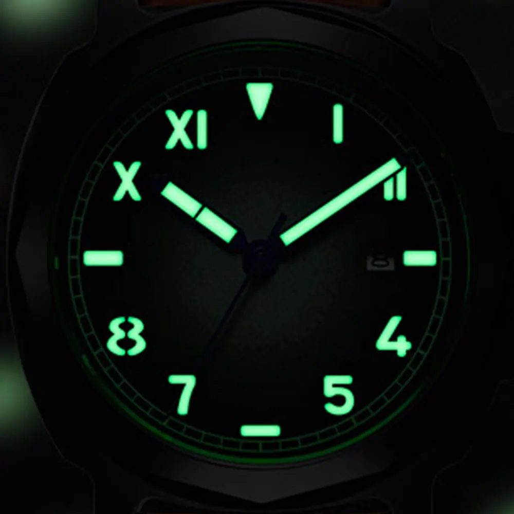 Новые популярные 44 мм Parnis синий зеленый коричневый циферблат Дата SS чехол светящийся сапфировый Кристалл miyota автоматические механические мужские часы