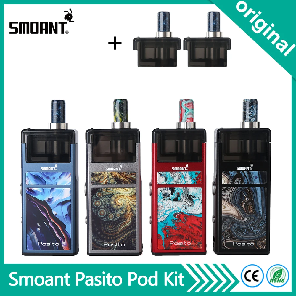 

Original Electronic Cigarette Smoant Pasito Kit 1100mAh Battery Pod System With 3ml Cartridge Vaporizer Vape Kit VS Orion DNA