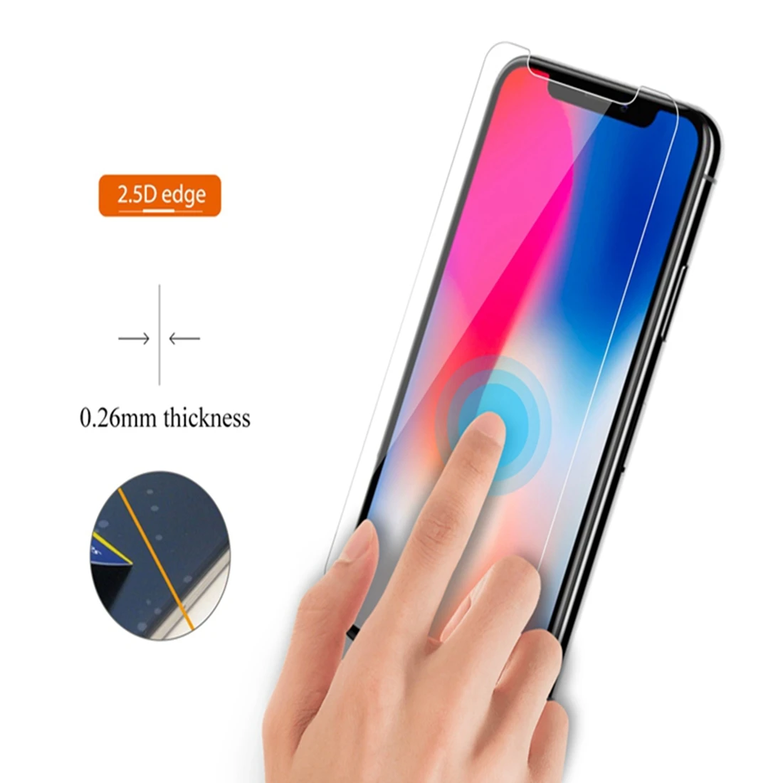 Закаленное стекло для iPhone Xs Max Xr X 7 6 S 8 Plus 5S SE 4 4S 5 5C Защитная пленка экрана