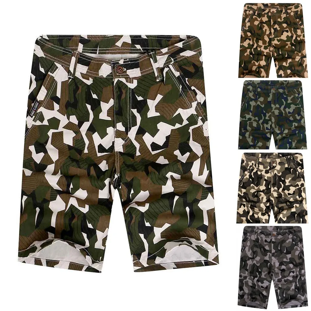 Мужские шорты Карго крутые летние горячие продажи мужские свободного покроя с карманами подходят камуфляжные карго Шорты повседневные брюки
