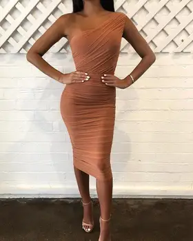 

A Shoulder Designed Bodycon Dress