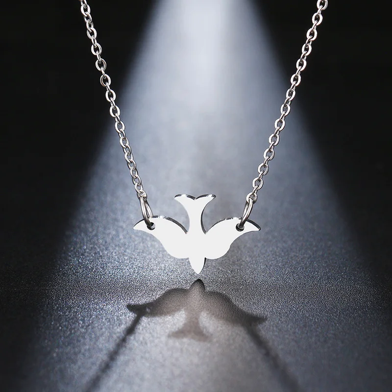 DOTIFI ожерелье из нержавеющей стали для женщин Lover's ultimate simple peace dove Короткое