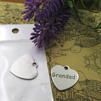 

20pcs--"Grandad"stainless steel charms more style for choosing DIY Charms pendants for necklace