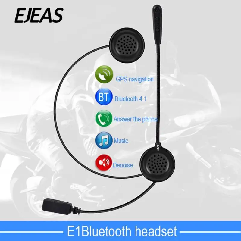 

EJEAS E1 Wireless Bluetooth Motorcycle Helmet Headset Intercom Interphone Moto Helmet BT 4.1 Earphone Headphone Speaker