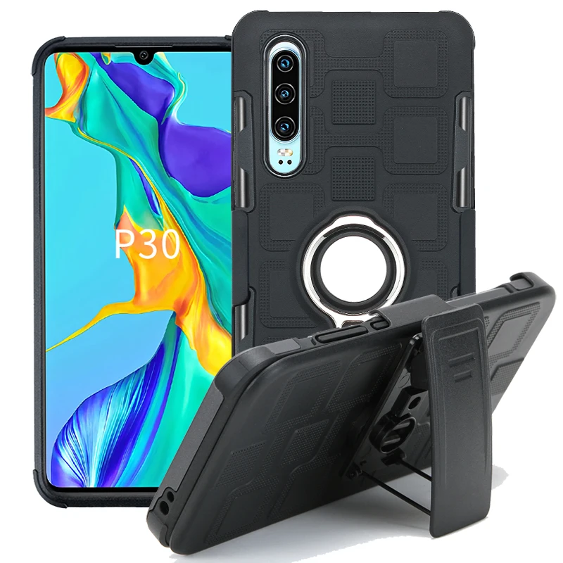 

For Huawei P30 Lite Case Huawei P30Pro Belt Clip Holster Magnet Car Ring Holder for Funda Huawei P30 Pro Case P30 Back Cover