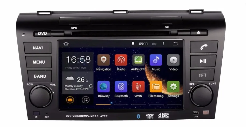 ##BUY RAM 2GB Android 9.0 Fit MAZDA 3 MAZDA3 2004 2005 2006 2007 2009 CAR DVD player Multimedia Navigation GPS NAVI Radio STEREO DVD