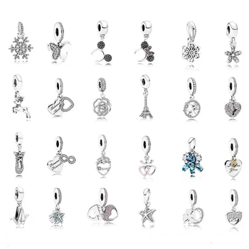 

FEICHUAN Glamour European 925 Silver Bead Pendant fit Pandora bracelet necklace DIY gifts to girlfriends