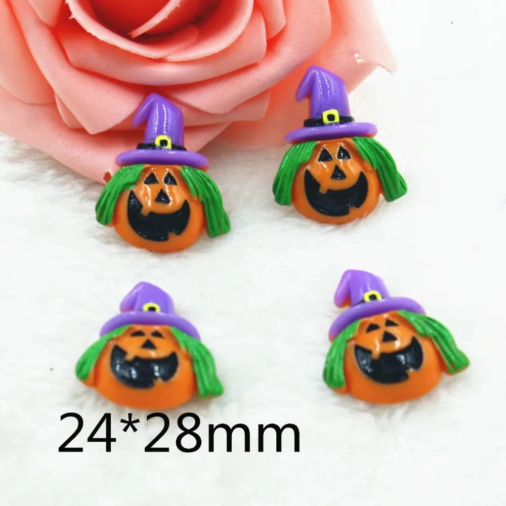 

30pcs/lot flat back resin Halloween resin cabochons accessories for kids hair resin cartoon