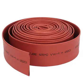 

20mm Polyolefin 2:1 Heat Shrink Tubing Cable Sleeve 18 Ft Red