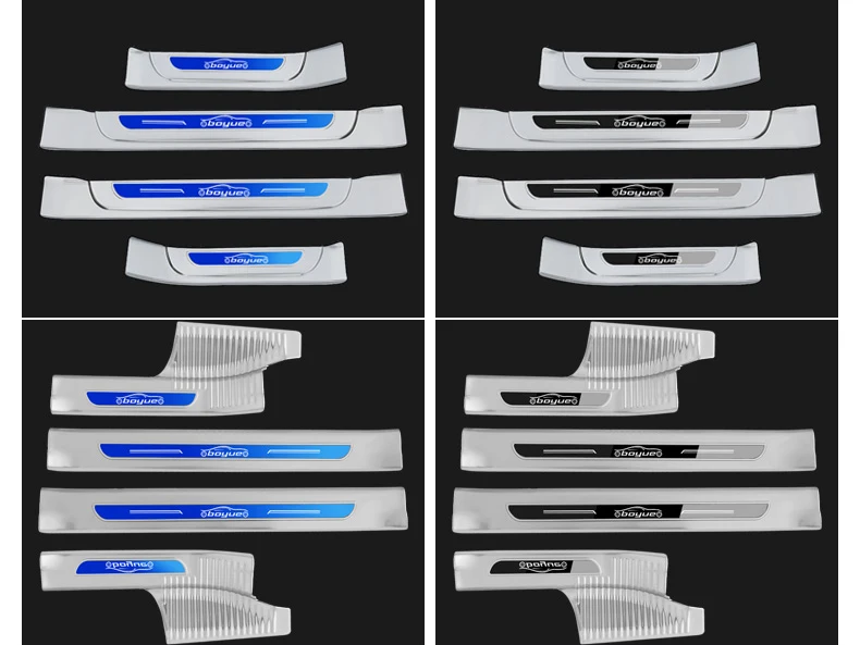 Lsrtw2017 автомобильный край двери против царапин порога Накладка для задней кромки кузова для Geely Boyue Atlas аксессуары для интерьера