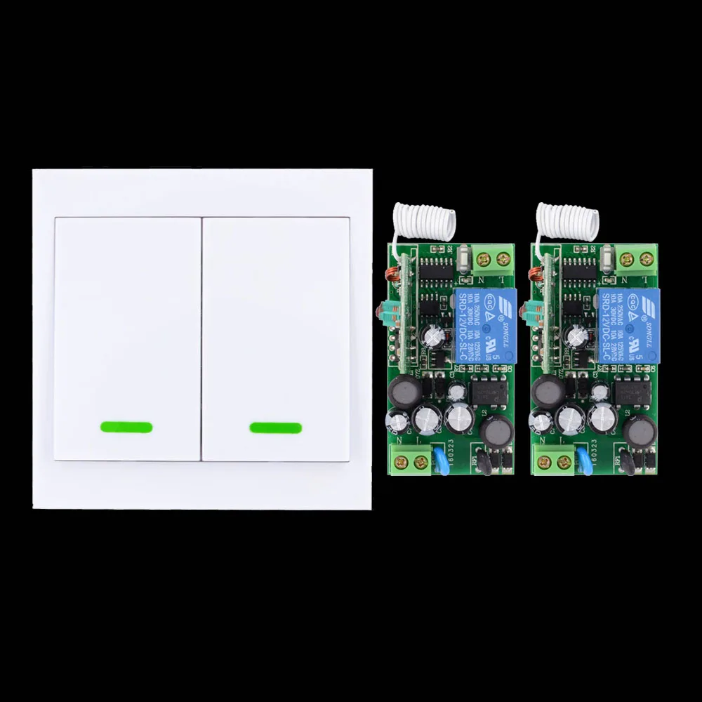 

AC110V 220V Smart Home Remote Switch Wall Sticky Remote Transmitter Corridor Room LED Light Lamp Wireless Wall Remote Switch