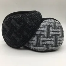 Новые стильные зимние теплые наушники для мужчин и женщин, однотонные трикотажные наушники, теплые наушники