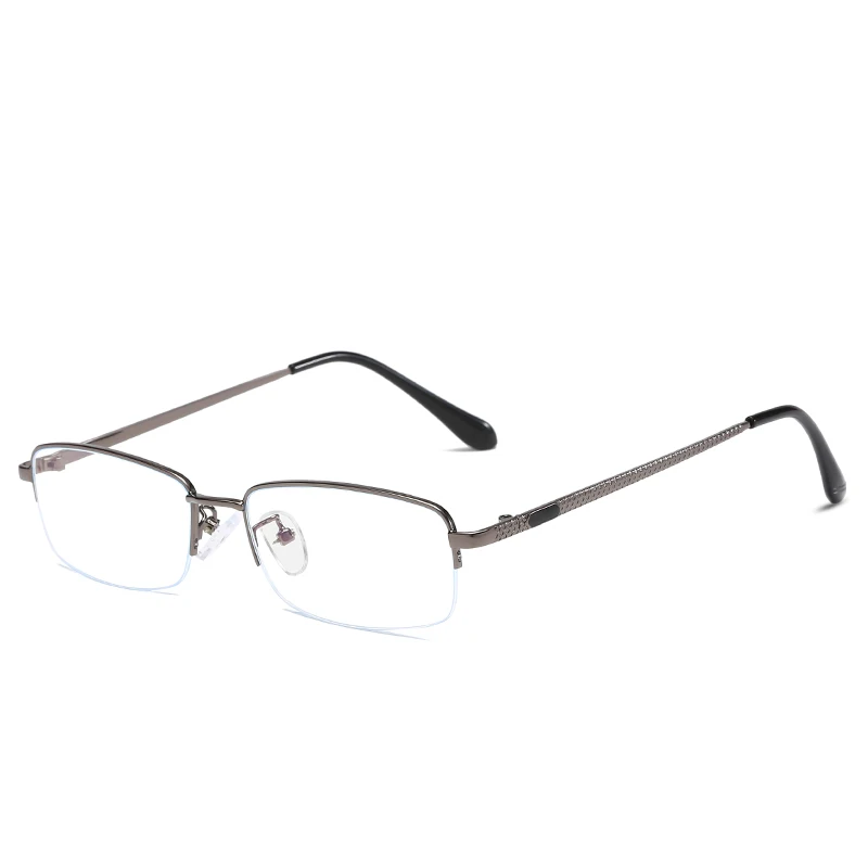 Классические модные компьютерные очки для мужчин, металлические полуоправы, очки с защитой от синего излучения, высококачественные очки в деловом стиле 8731CJ - Цвет оправы: NO.3 Gun
