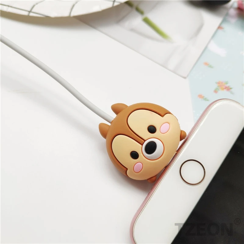 TSUM фигурный кабель протектор для IPhone Lightning type C Micro USB линия данных силиконовая бобина для samsung Xiaomi Huawei, OPPO - Цвет: Dale