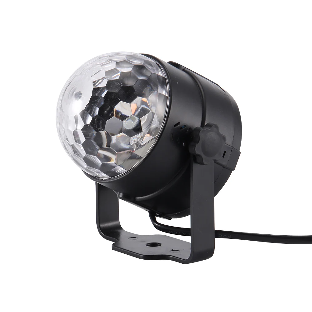 

Mini RGB 3W Crystal Magic Ball LED Stage Lamp DJ KTV Disco Light Party Christmas Projector Lights CLH@8