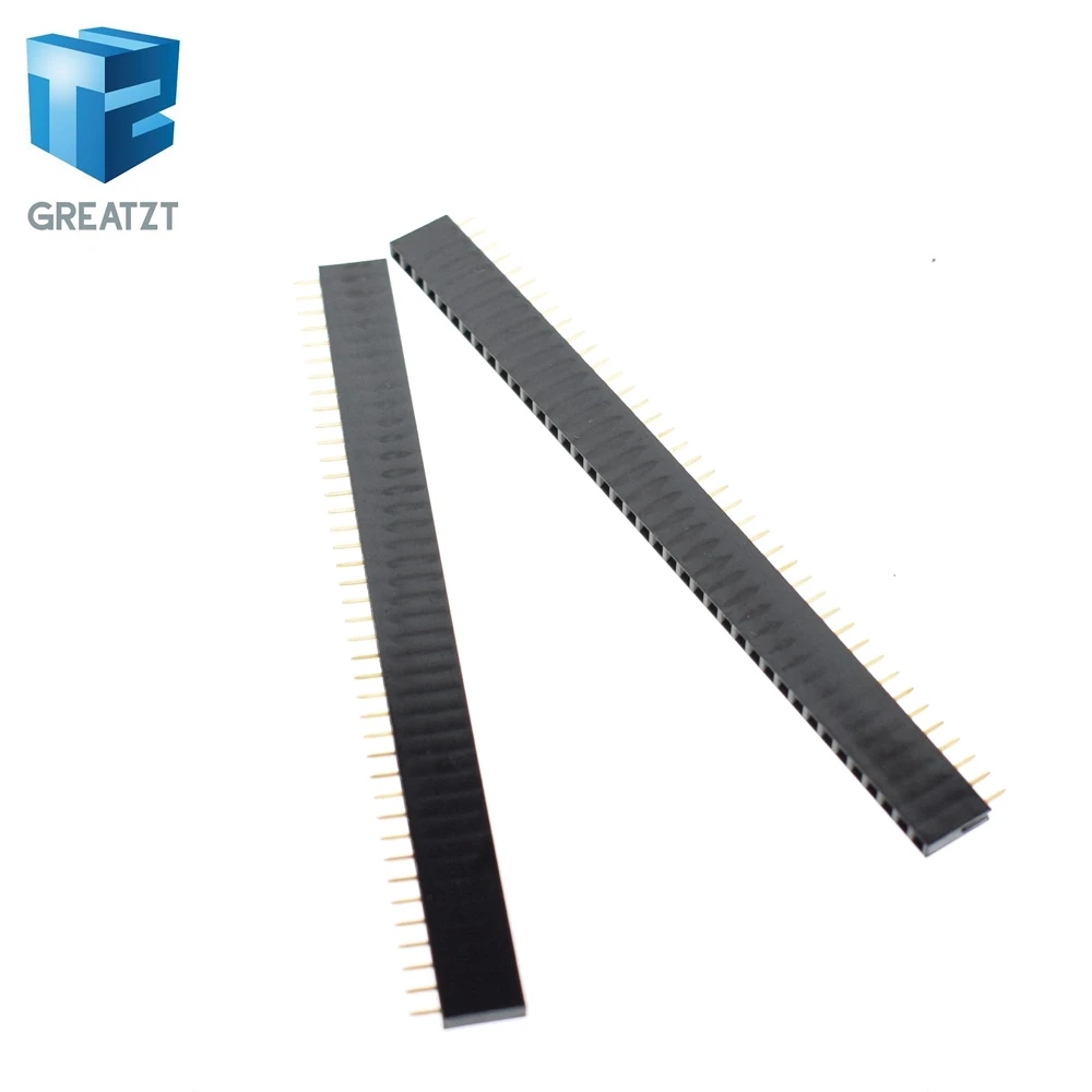 

10PCS 2.54mm 40 Pin Stright Female Single Row Pin Header Strip PCB Connector