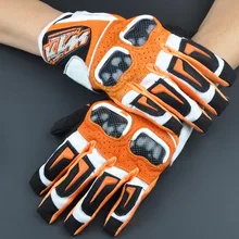 Novo para KTM fibra de carbono de couro luvas Atravessar luvas luvas país motocicleta locomotiva luvas luvas de corrida de equitação luvas de quebrar-resistente