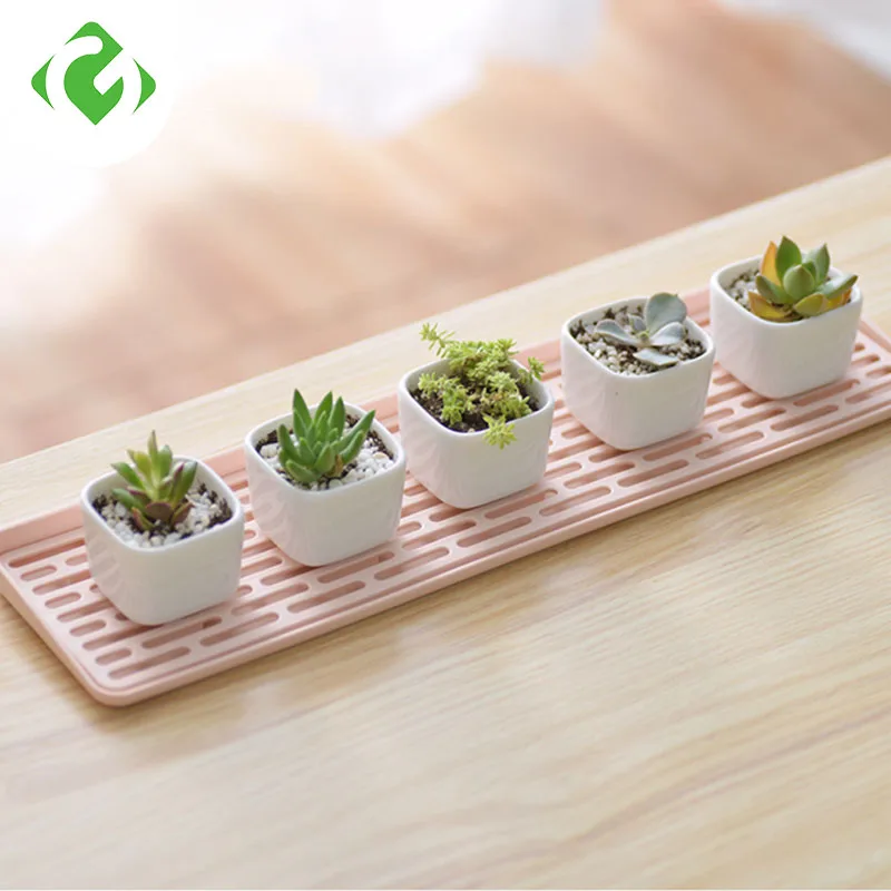 Plastic Multi function tray Indoor flowerpot trays glass holder storage