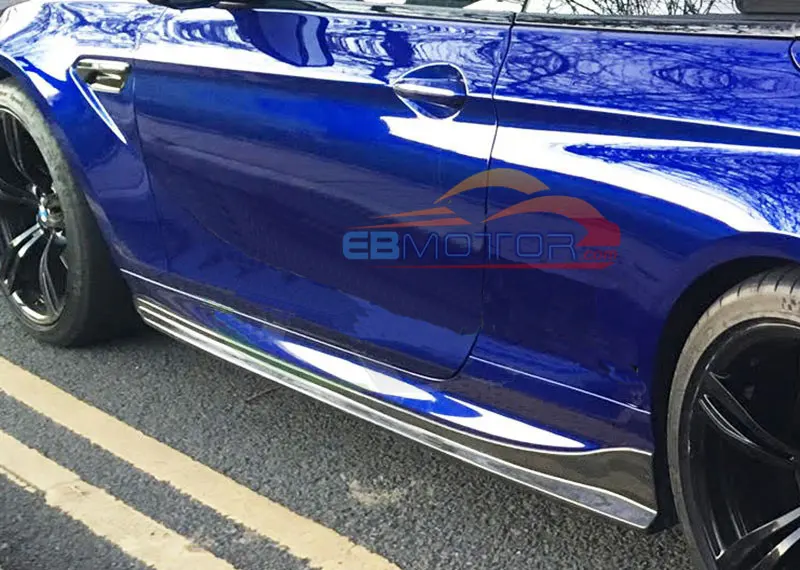 3D Style Real Carbon Fiber Side Skirts 2 pcs For BMW F06 640i 650i M6 M-Sport package