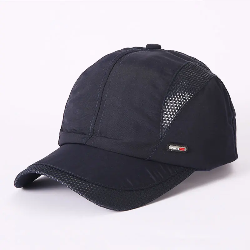 

XCZJ Breathable Baseball Cap Cotton Embroidery Mens Summer Mesh Hats Sun Beach Hat Casual Adjustable Unisex Snapback Caps H075
