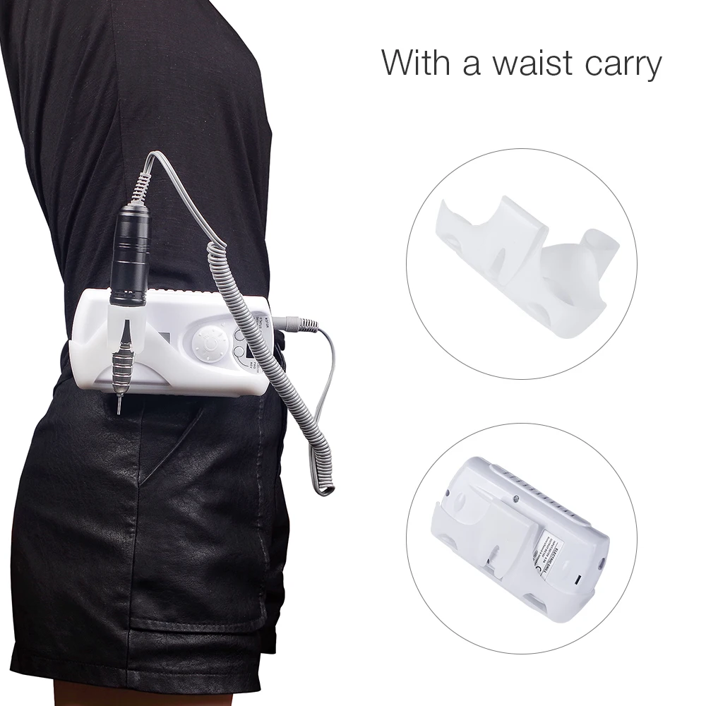 Günstige 30000RPM Wiederaufladbare Tragbare Nagel Bohrer Maniküre Maschine Pediküre Elektrische Cutter für Maniküre Bohrer Datei Bits Nail art Werkzeuge