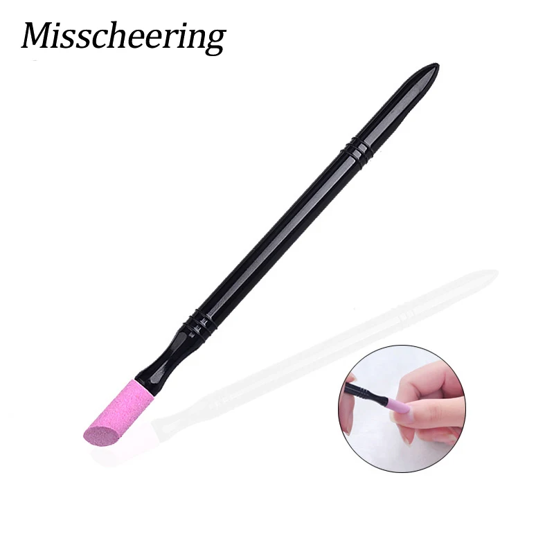New Nail Art Quartz Scrubs Stone Cuticle Remover Stick Pen Spoon Cut
