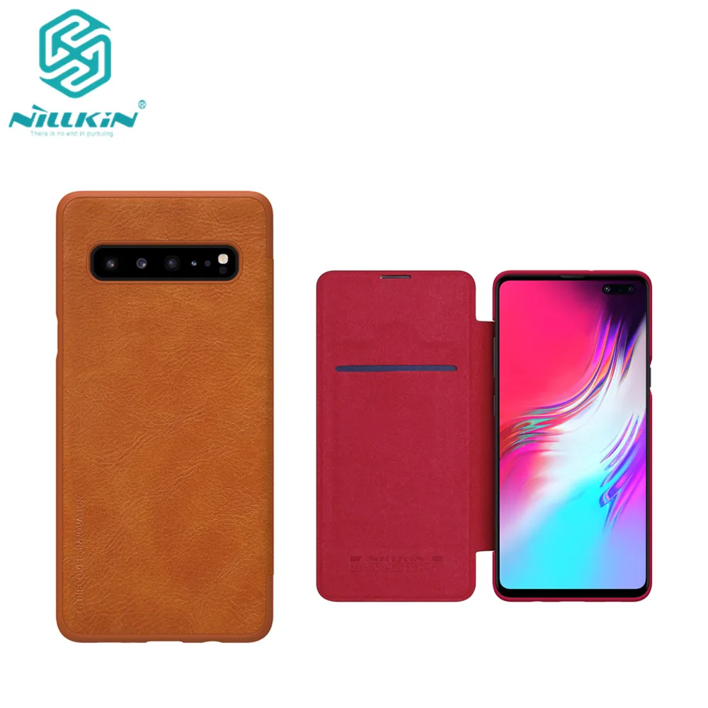 Для Samsung Galaxy S10 5G чехол для телефона Nillkin винтажный Qin флип-чехол из искусственной