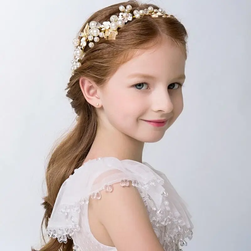 Модное платье принцессы для девочек вечерние свадебные заставку Корона С кристалалми и стразами тиара обруч для волос ободки для волос