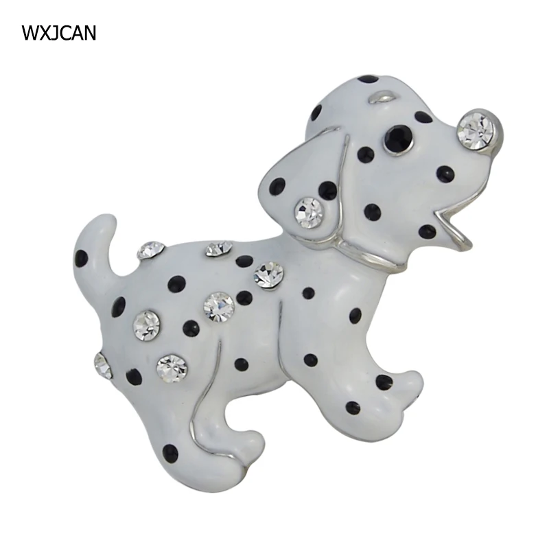 WXJCAN animal brooch dog Enamel brooch with rhinestone pet brooches for