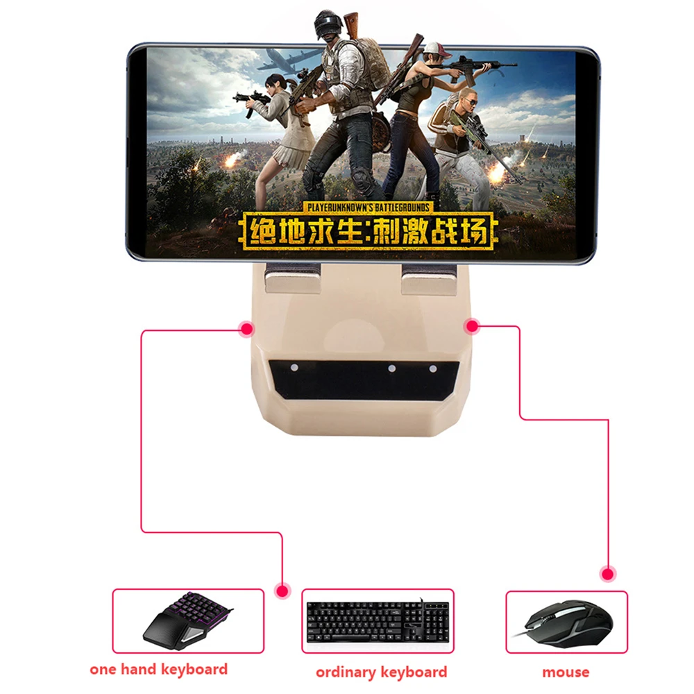 Bluetooth Keyboard Mouse Converter for iphone iOS / Android Mobile Phone PUBG Game Holder No Need D