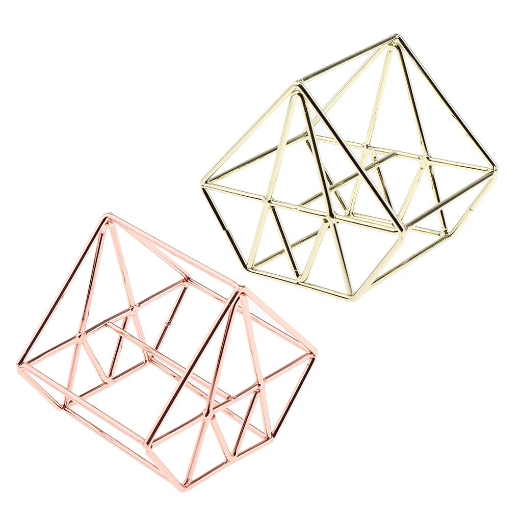 2Pcs Rose Gold/Golden Diamond Shape Makeup Beauty Sponge Blender Holder Egg Powder Puff Drying Stand Display Rack