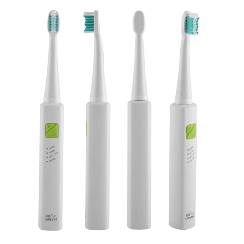 Зубная щетка LANSUNG ультразвуковая с зарядкой по USB 4 сменных насадки|rechargeable tooth