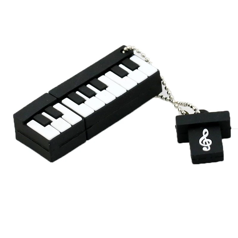 USB-флеш-накопитель с цепочкой 8 ГБ 16 32 64 128 силиконовое пианино 256 | Компьютеры и
