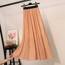 Популярная женская летняя юбка с высокой талией и принтом, Повседневная шифоновая облегающая юбка, прямая покупка, юбка, faldas mujer moda Wd4