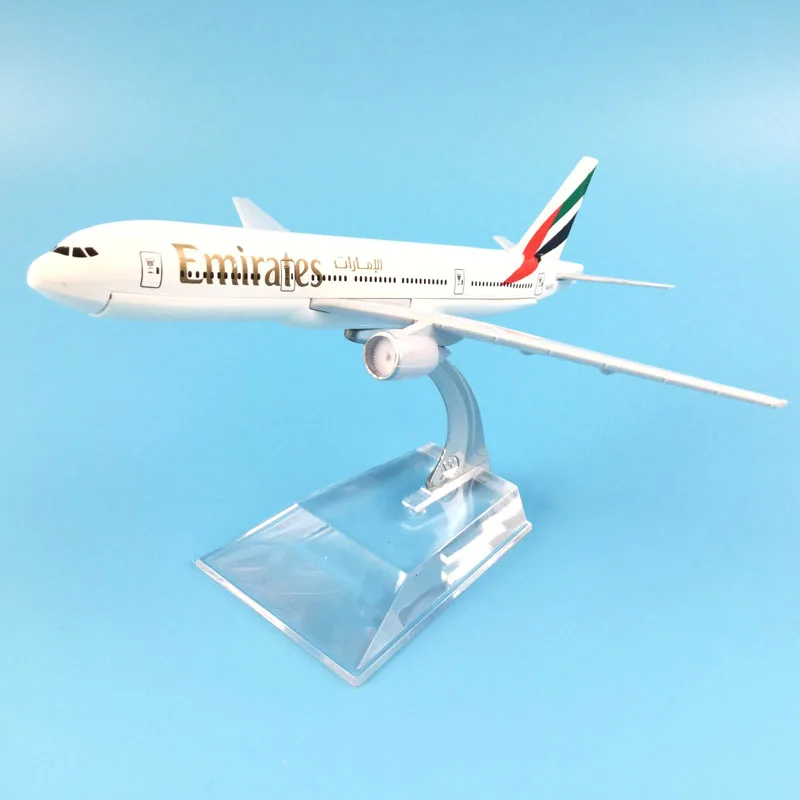 16 см сплав металла Air Emirates Airlines модель самолета Boeing 777 Airways модель самолета Стенд в качестве подарка