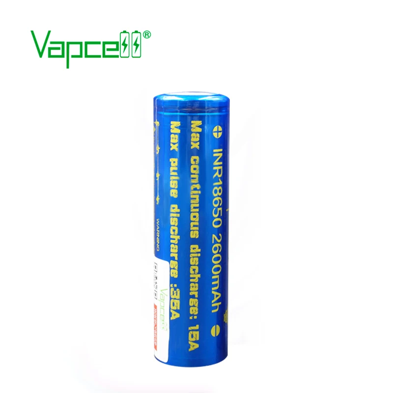 4 шт. Vapcell INR 18650 2600 мАч 15A максимальный Импульсный разряд 35A литий ионная
