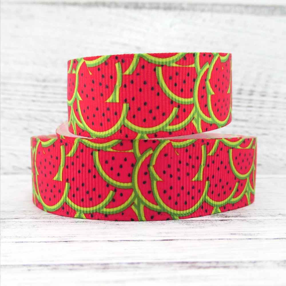 

David accessories 7/8''22mm music watermelon leopard printed polyester grosgrain ribbon 5yards,DIY handmade materials,5Yc2505