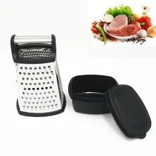 

2016 Hot Sale Box Grater Kitchen Grater Multi Shredder with Bonus Storage Container Stainless Steel/Black Kitchen Tools