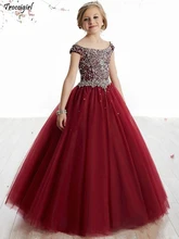 Real picture Girls Pageant Dresses For Little Girls Blue Gowns 2018 Toddler Turquoise Kids Ball Gown Glitz Flower Girl Dress romantic gorgeous little girl ball gown scoop appliqued glitz pageant 2018 flower girl dresses long for children prom party gown