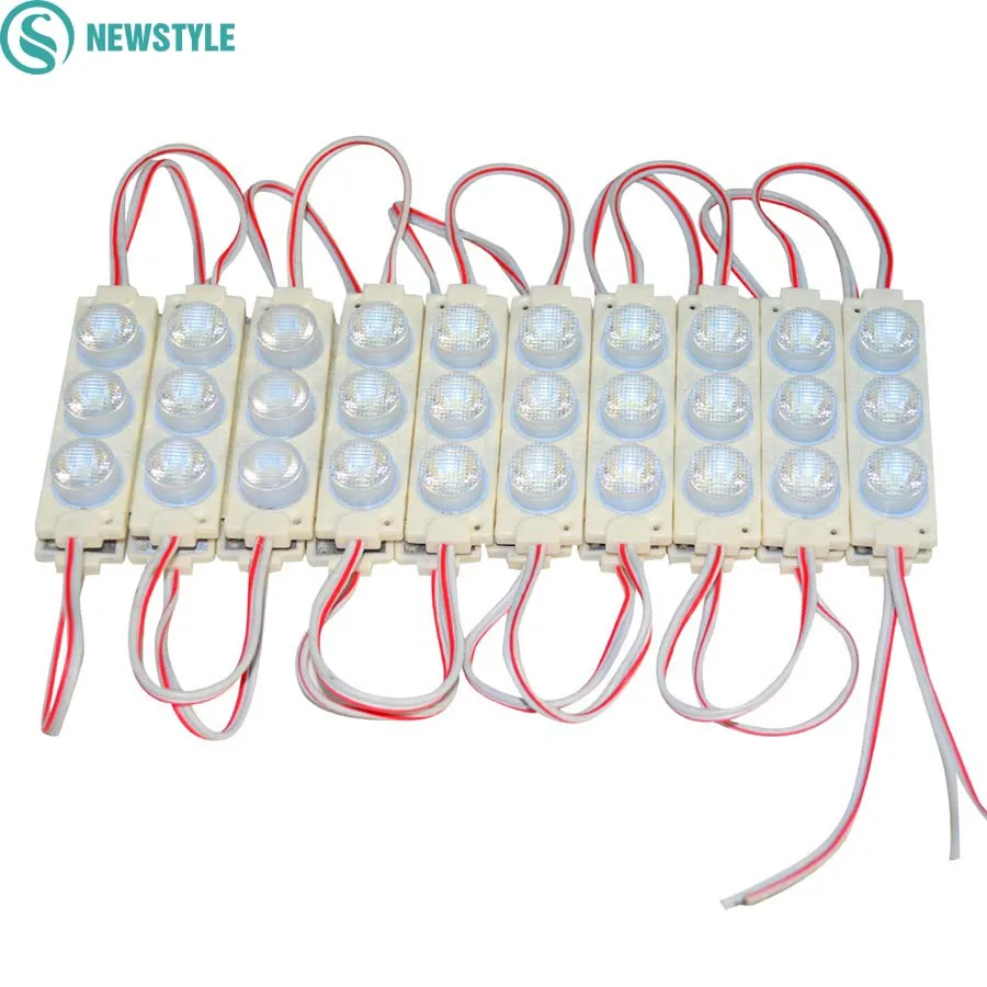 20pcs/lot Led Module Light DC12V IP65 Waterproof 3030 3leds injection Module 3W/model For Advertising Design Light Led Backlight
