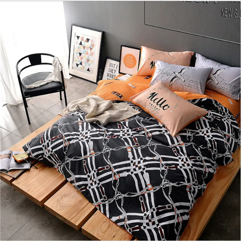 

2017 Home textile Pure cotton Geometric patterns bedding high quality 3/4pcs 1pcs quilt cover/1pcs bed sheet/2pcs pillowcase