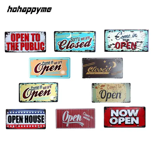 hohappyme open closed signs