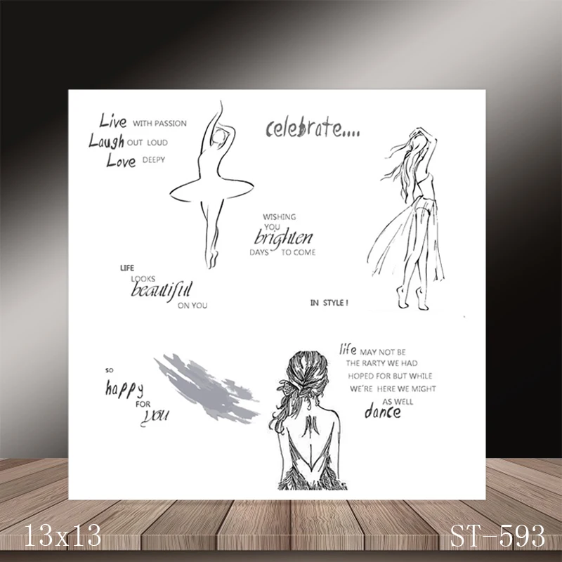 

AZSG The sorrow of the dancer Clear Stamps/Seals For scrapbooking DIY Card Making/Album Silicone Decoration crafts
