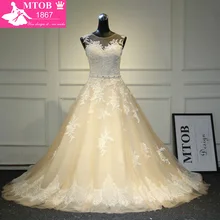 New Arrival Sexy A Line Lace Wedding Dress 2017 Romantic font b Robe b font font